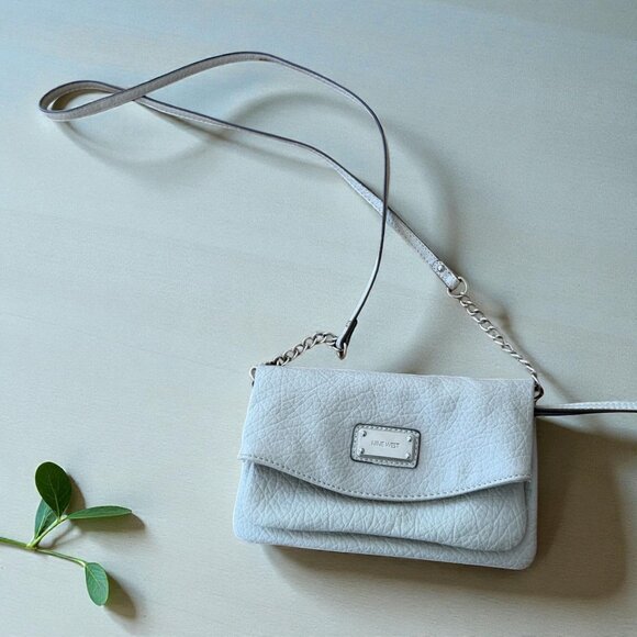 Nine West Handbags - NINE WEST Light Beige Multipocket Chain Crossbody Bag